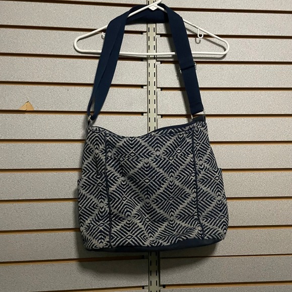 Thirty-One Gifts Blue Diamond Twill Weave Shoulder Bag Purse Crossbody - Picture 1 of 9